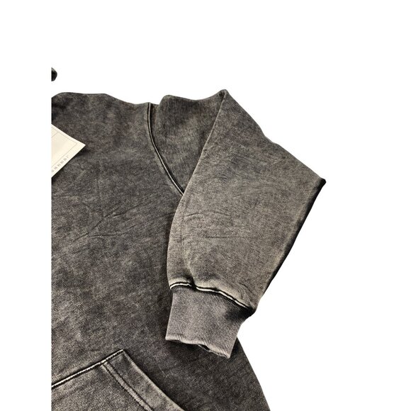 Die Authentic Distressed Die Washed Gray embroided Hoodie Sweatshirt L SKU 9333 - Picture 5 of 15